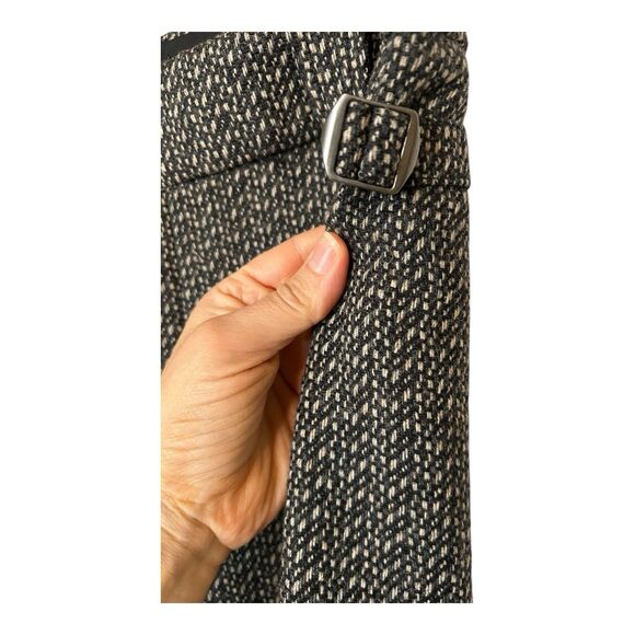 Banana Republic Wylder Straight Tweed Pant Trouser Cuffed Sz 8P Blackstone Twill - Picture 7 of 16